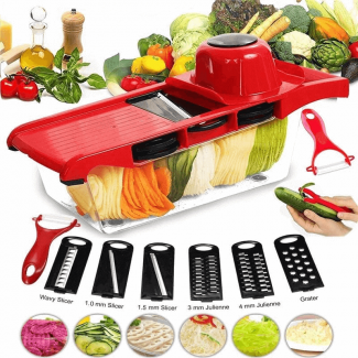 10 IN 1 VEG CUTTER SET + FREE 2IN 1 SAMOSA MAKER (SEVEN SHARP BLADES)